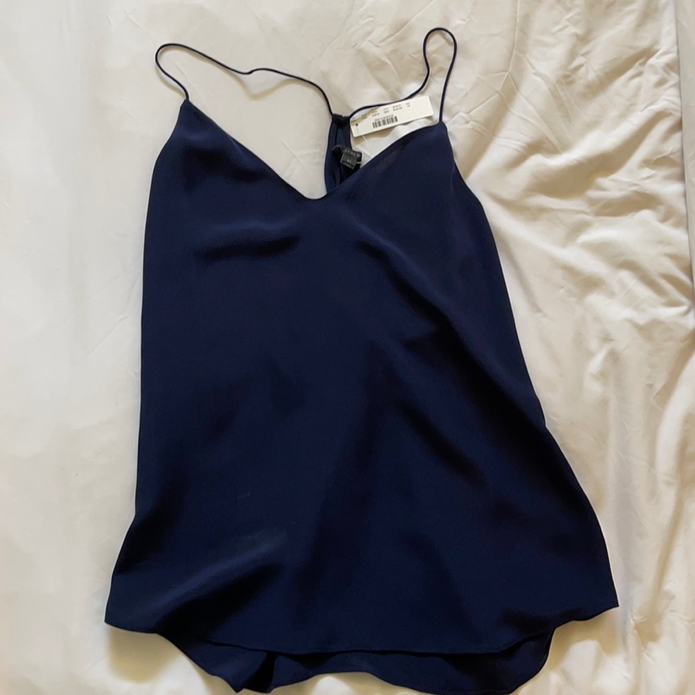 NWT J.Crew Silk Navy Camisole Size 6 Tall